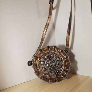 Charming Charlie Rhinestone and Zipper Embellished Bag